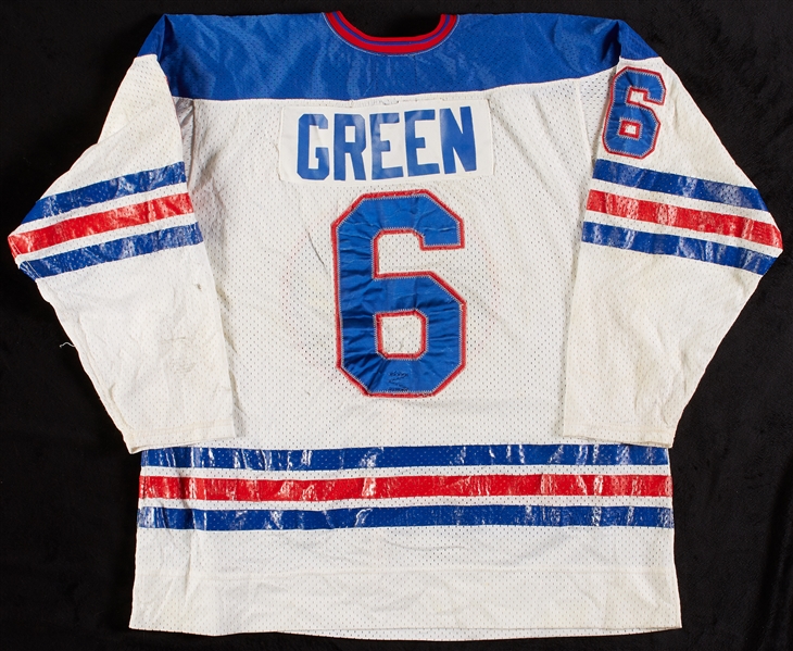Ted Green 1977-78 WHA Winnipeg Jets Game-Worn Home Jersey