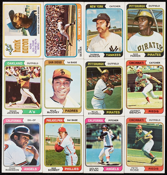 1974 Topps Baseball High-Grade Master Set, Five PSA Slabbed (743)