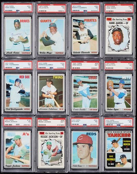 1970 Topps Baseball High-Grade Complete Set, 31 PSA 7’s (720)