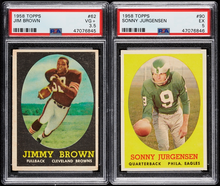 1958 Topps Football Complete Set, Brown Rookie PSA 3.5 (143)