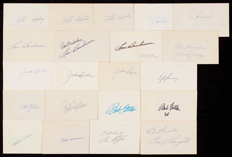 1930-1939 Signed Index Card Collection (602)