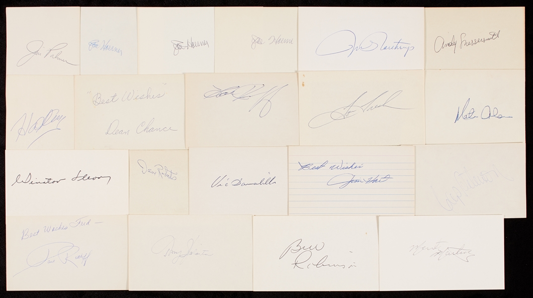 1960-1969 Signed Index Card Collection (291)
