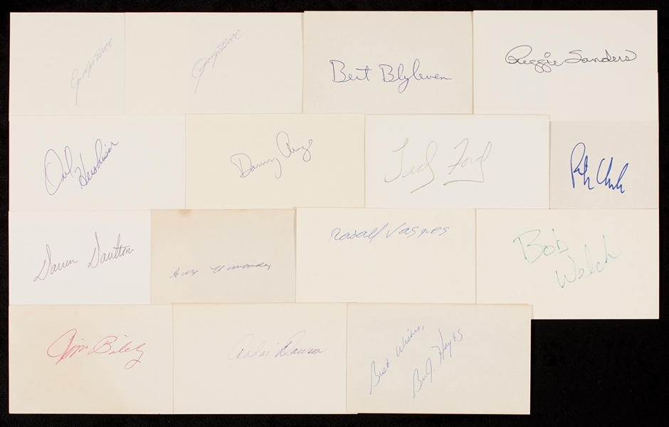 1970-1987 Signed Index Card Collection (522)