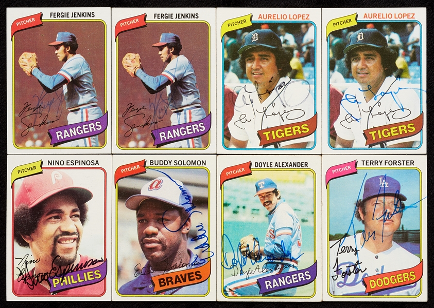 Signed 1980 Topps Baseball Card Collection (535)