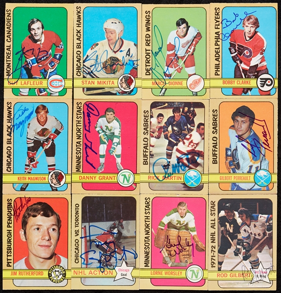 Signed 1972-73 O-Pee-Chee Hockey Group (137)