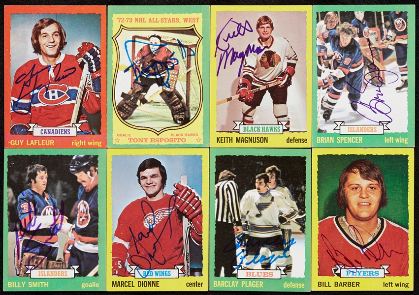 Signed 1973-74 Topps Hockey Group (102)