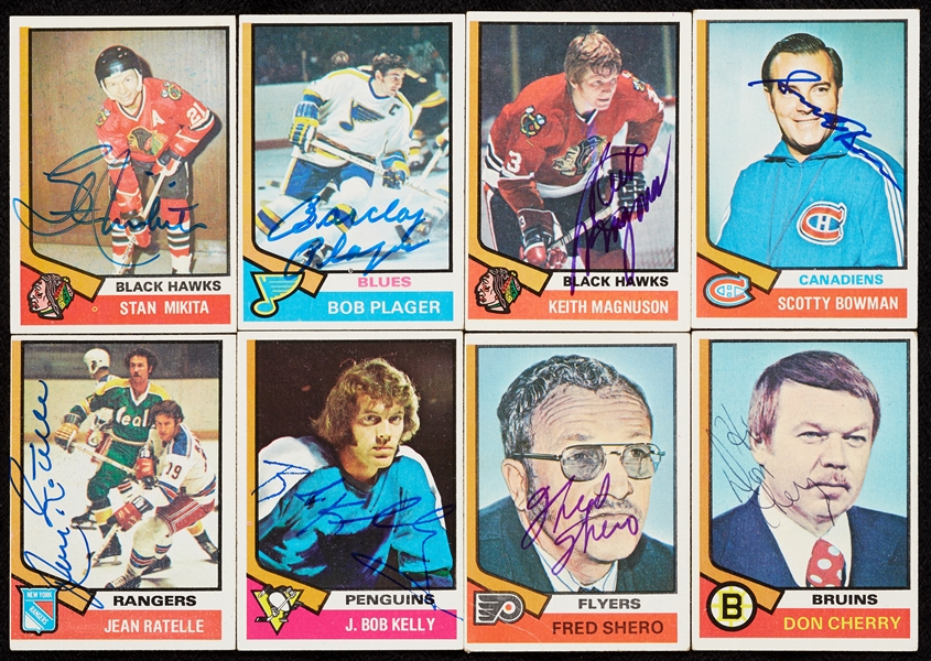 Signed 1974-75 Topps Hockey Group (134) 