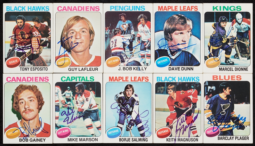 Signed 1975-76 Topps Hockey Group (189) 