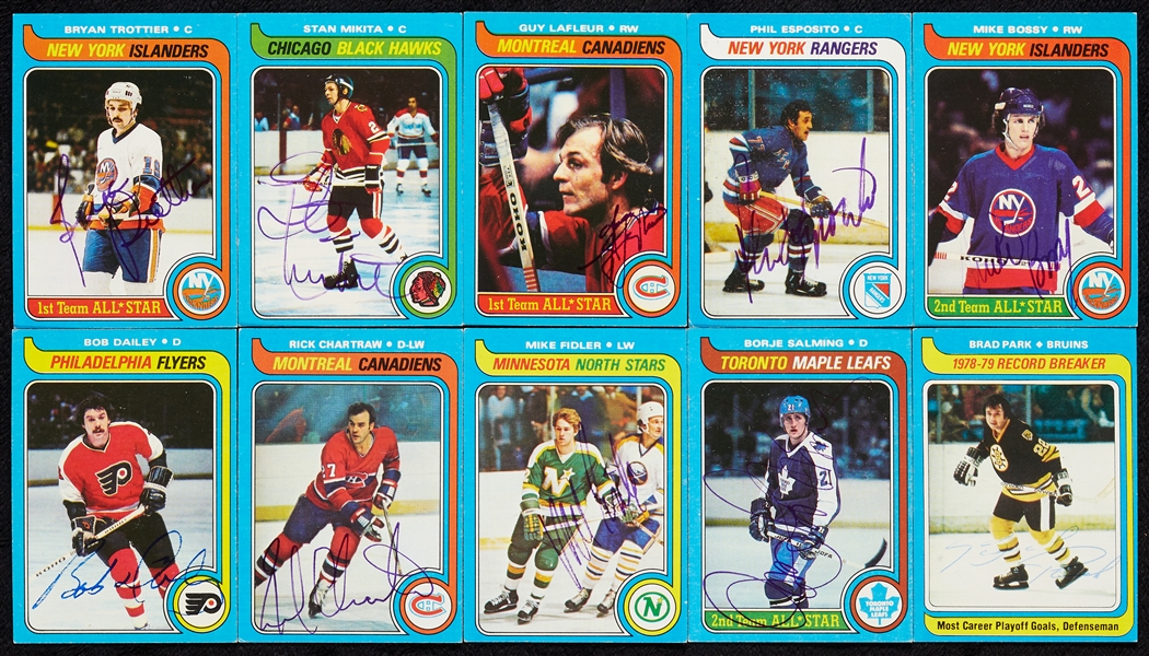 Signed 1979-80 Topps Hockey Group (180) 