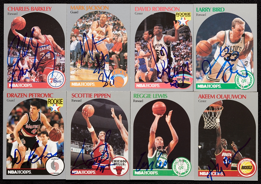 Signed 1990-91 NBA Hoops Near Set (302/336)