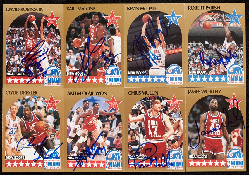 Signed 1990-91 NBA Hoops Near Set (302/336)