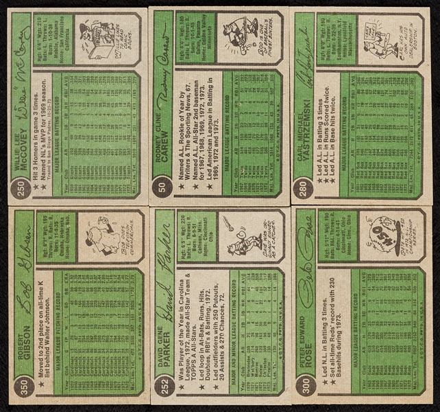 1974 Topps Baseball Partial Set With 159 Autographs, Plus Checklists, Traded, Four Washington Variations (604)