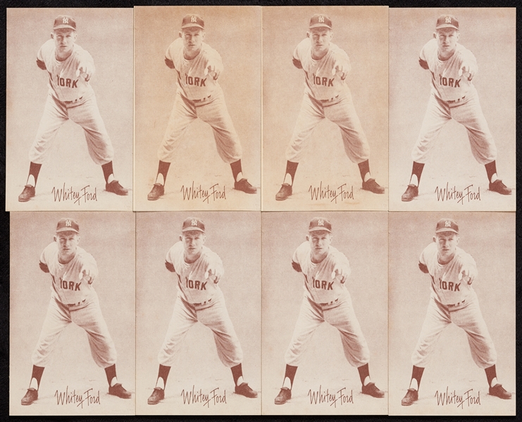 1947-66 Exhibit Supply Co. Group of High-Grade Whitey Ford Cards (35)