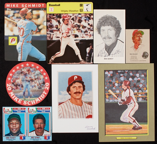 1970s and 1980s Mike Schmidt Collection of Cards, Inserts, Artwork, Premiums and More (72)