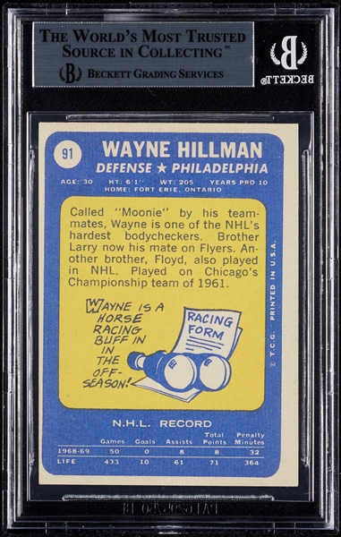 Wayne Hillman Signed 1969 Topps No. 91 (BAS)