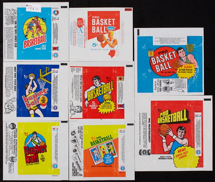 1961-81 Topps and Fleer Basketball Card Wrappers (45)