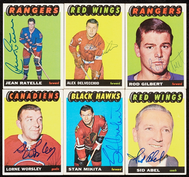 Signed 1965-66 Topps Hockey Group (26)