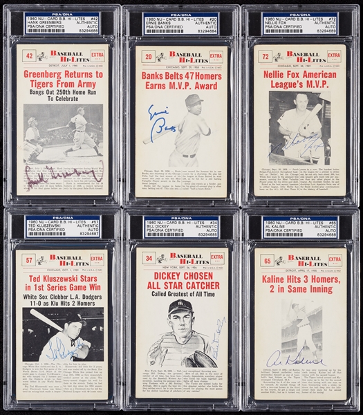Signed 1960 Nu-Card Baseball Hi-Lites Group (24)