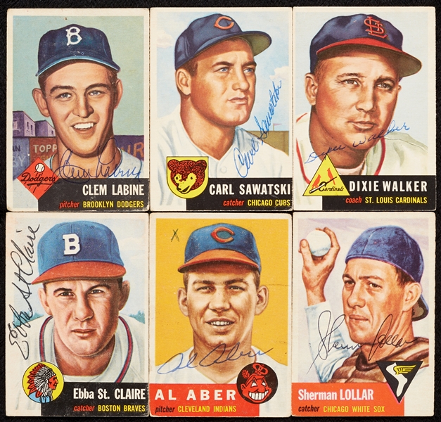 Signed 1953 Topps Baseball Group (42)