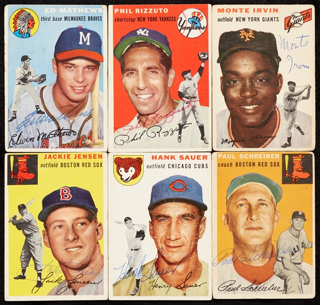 Signed 1954 Topps Baseball Group (39)