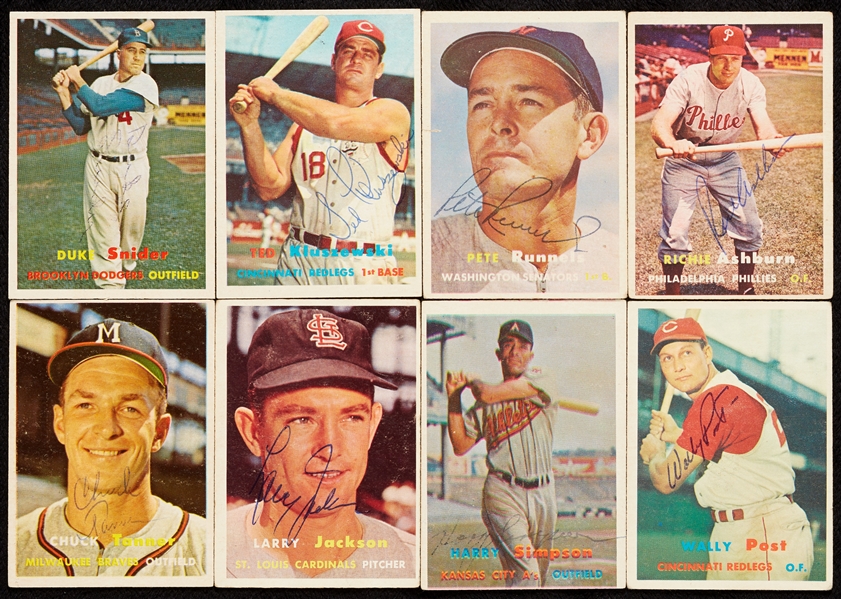 Signed 1957 Topps Baseball Group (95)