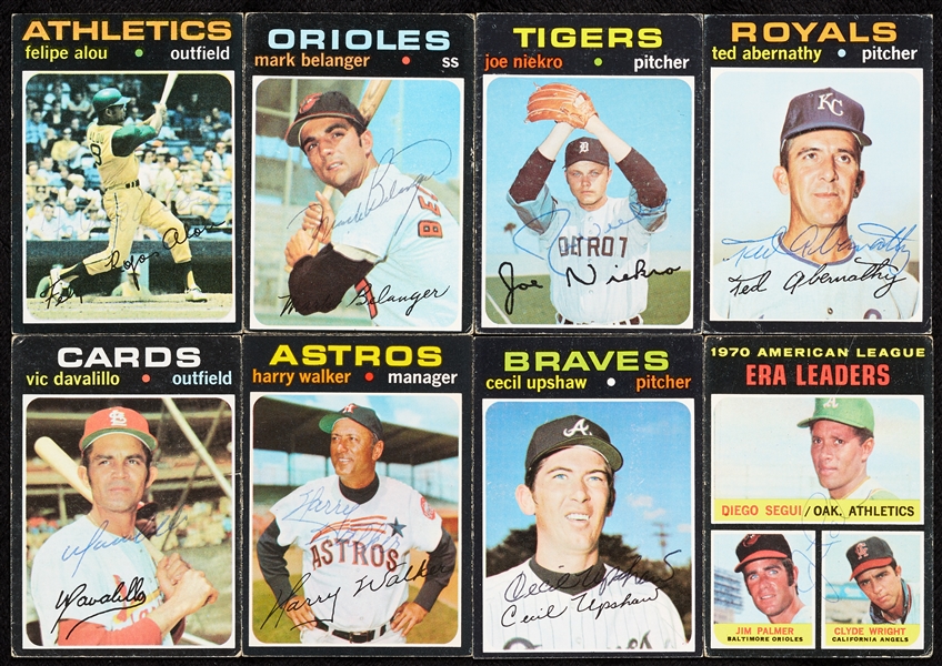Signed 1971 Topps Baseball Group (58)