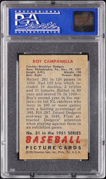1951 Bowman Roy Campanella No. 31 PSA 6