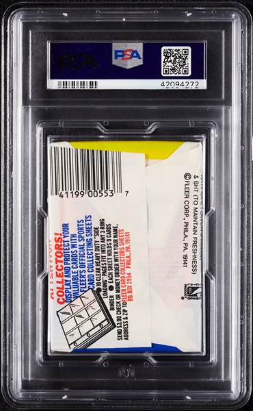 1988 Fleer Basketball Wax Pack - Jordan Sticker on Back (Graded PSA 10)