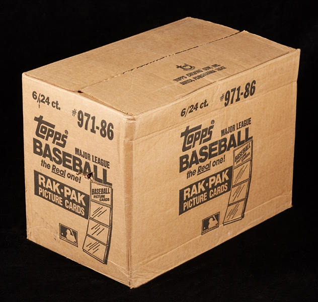 1986 Topps Baseball Rack Pack Sealed Case (6/24)