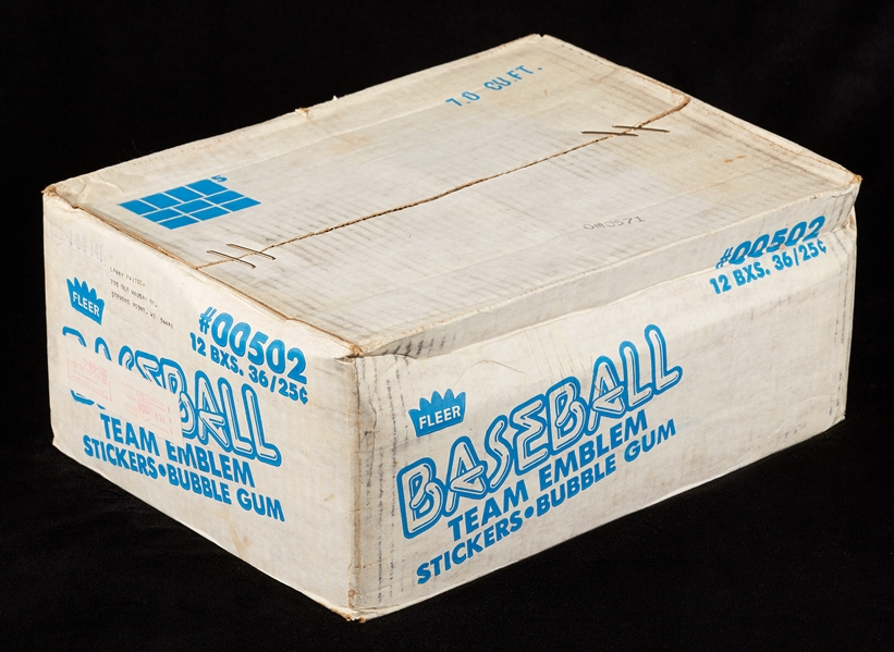 1981 Fleer Baseball Team Emblem Stickers Unopened Case (12/36)