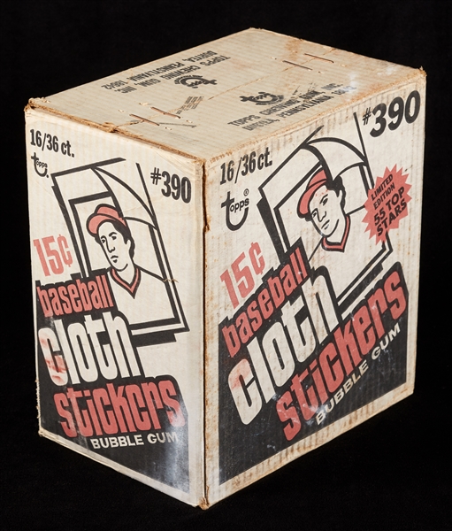 1977 Topps Cloth Stickers Wax Box Unopened Case (16/36) (Fritsch/BBCE)