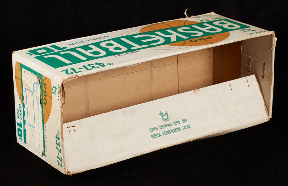 1972-73 Topps Basketball Wax Box Empty Case
