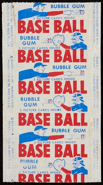 1949 Bowman Baseball Five-Cent Wrapper 