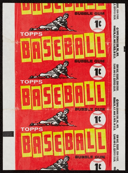 1961 Topps Baseball One-Cent “Repeating” Wrapper 