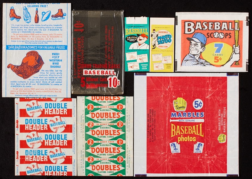 1950s-1960s Baseball Wrappers Collection (8) 