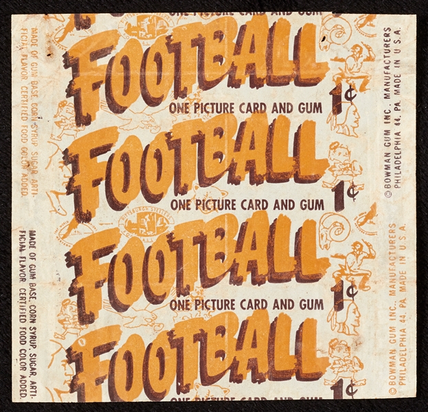 1951 Bowman Football One-Cent Wrapper 