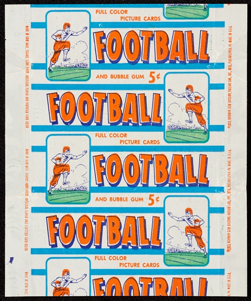 1953 Bowman Football Five-Cent Wrapper 