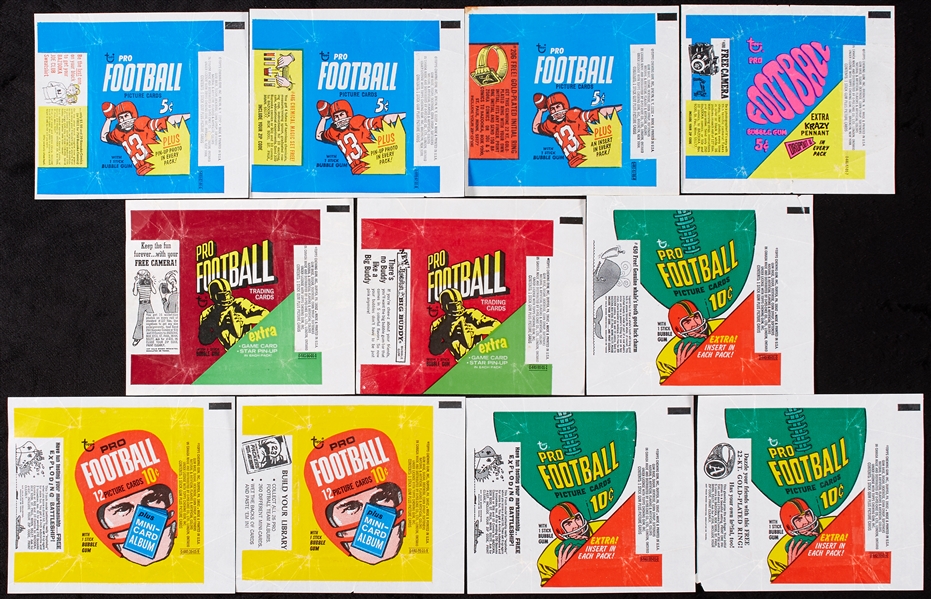 1967-1980 Topps Football Wrapper Collection (37) 