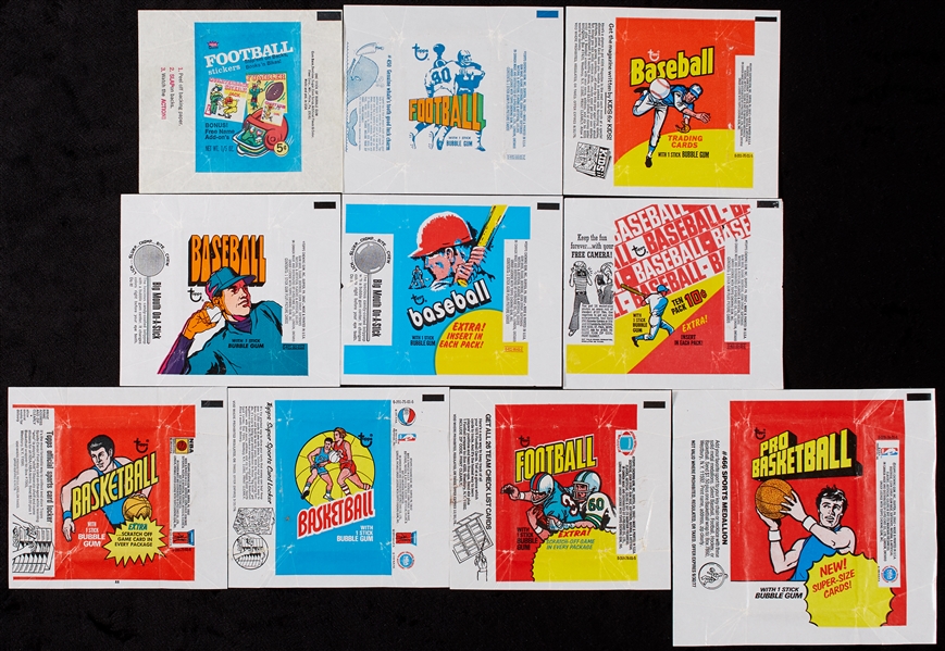 1970s and 1980s Multi-Sport Wrapper Hoard (110) 