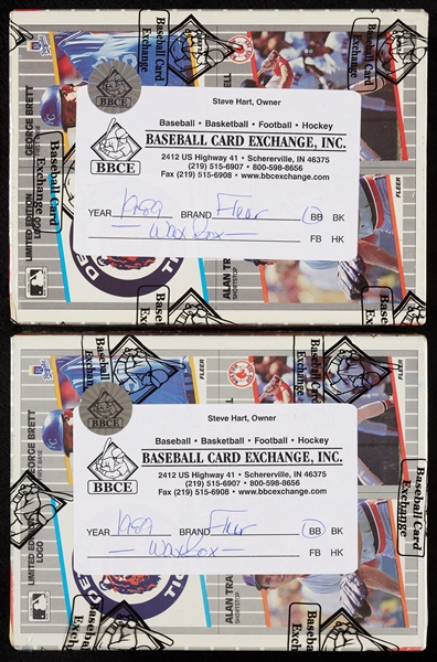 1989 Fleer Baseball Wax Box Pair (2) (BBCE)