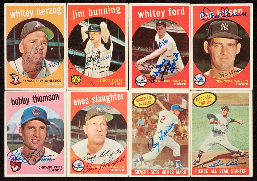 Signed 1959 Topps Baseball Card Collection (89)