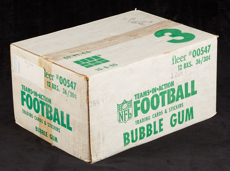 1983 Fleer Football Unopened Wax Case (12/36)
