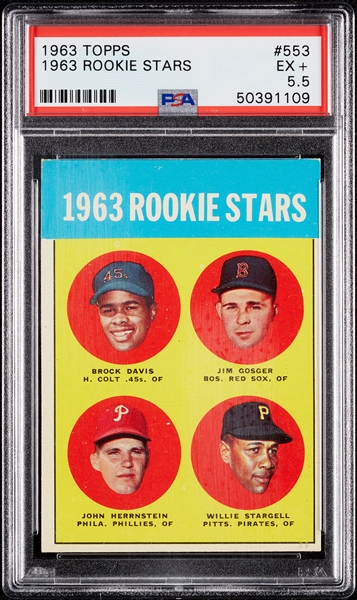 1963 Topps Willie Stargell RC No. 553 PSA 5.5