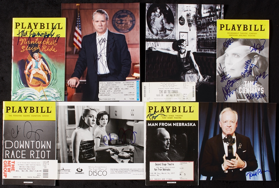Signed Photo & Playbill Group with Larroquette, Sevigny, Birney, McGovern (8)