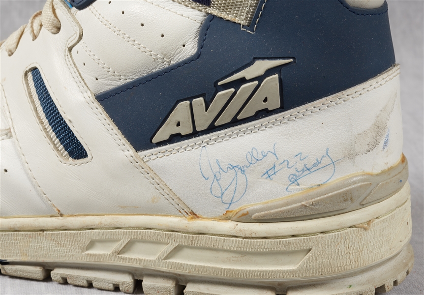 John Salley Game-Used & Signed Avia Shoes (2)
