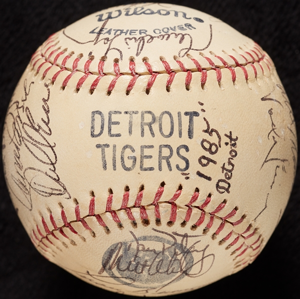 1985 Detroit Tigers Team-Signed Baseball (25) (BAS)