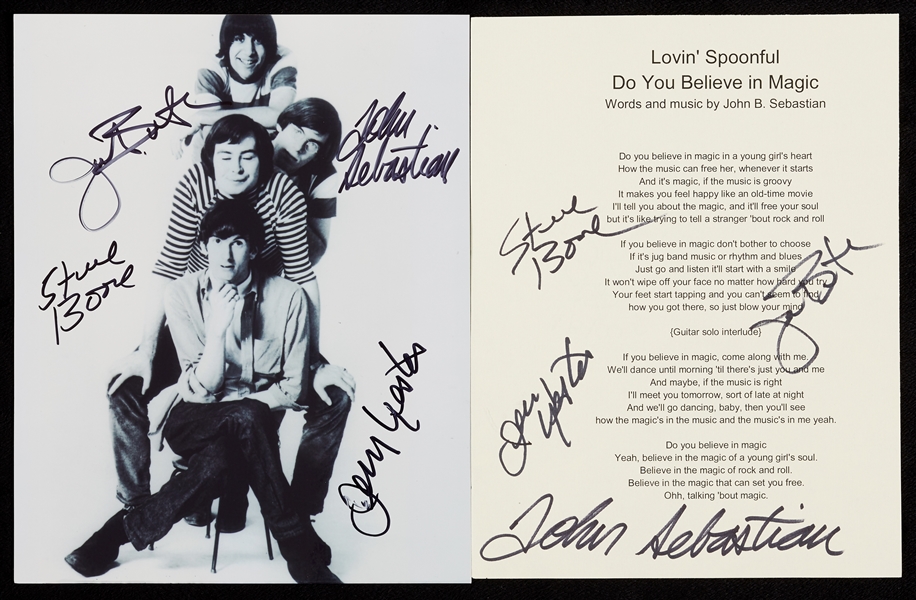 The Lovin' Spoonful Group-Signed 8x10 Photo & Music Sheet (2)