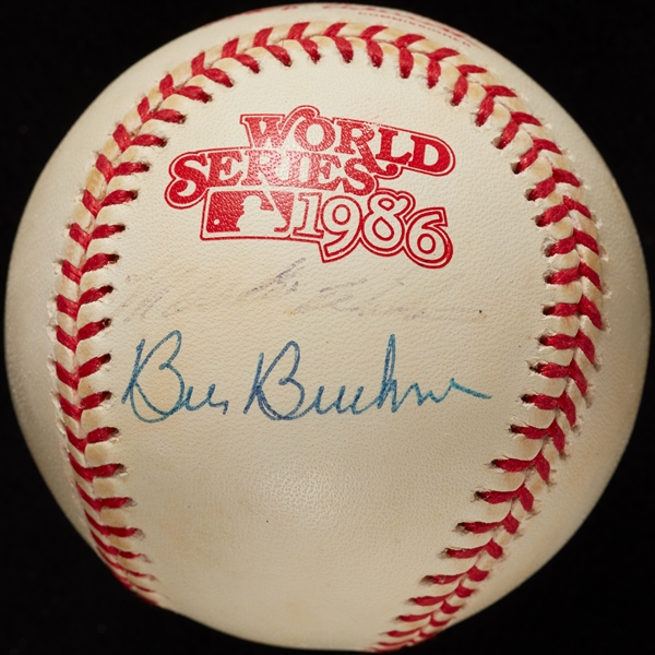 Mookie Wilson & Bill Buckner Signed 1986 WS Baseball (Steiner)