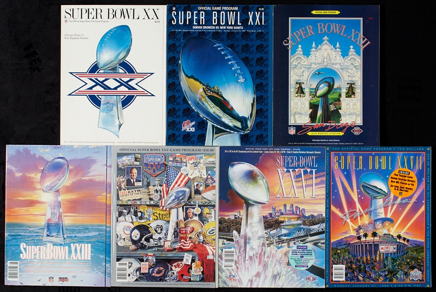 Super Bowl XIII-XXXVI Programs Group (21)