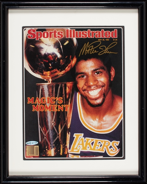 Magic Johnson Signed Sports Illustrated Cover Print in Frame (May 26, 1980) (UDA)